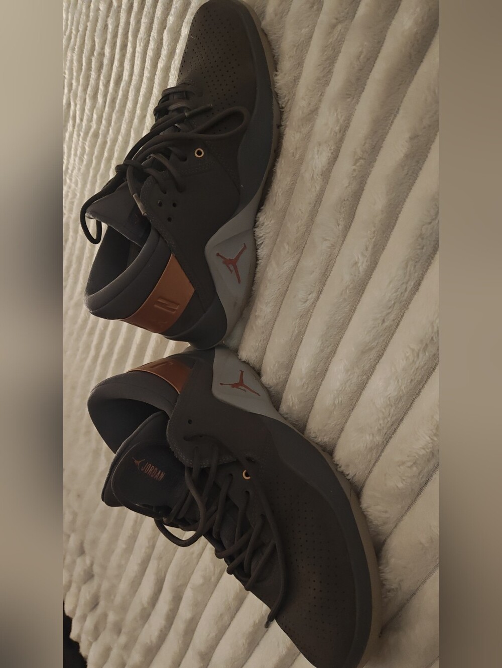 Women's/ Kids Gray and Rose Gold Jordan Sneakers. Sz 5.5Y Or Women Sz 7